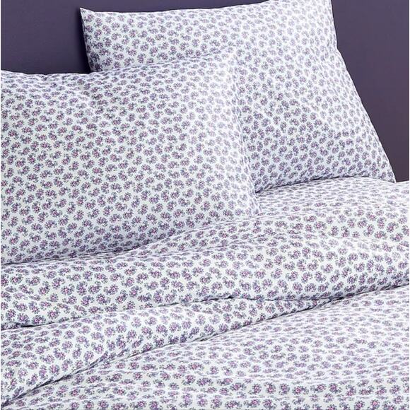 NEW J. Crew Home Purple Floral Duvet Set and Pillow Case Sham Set Twin/Twin XL - Picture 1 of 8